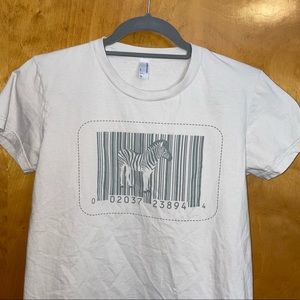 Womens T-Shirt Zebra/Barcode XL